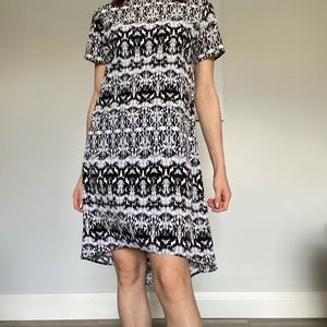 Black and White High Low Dress